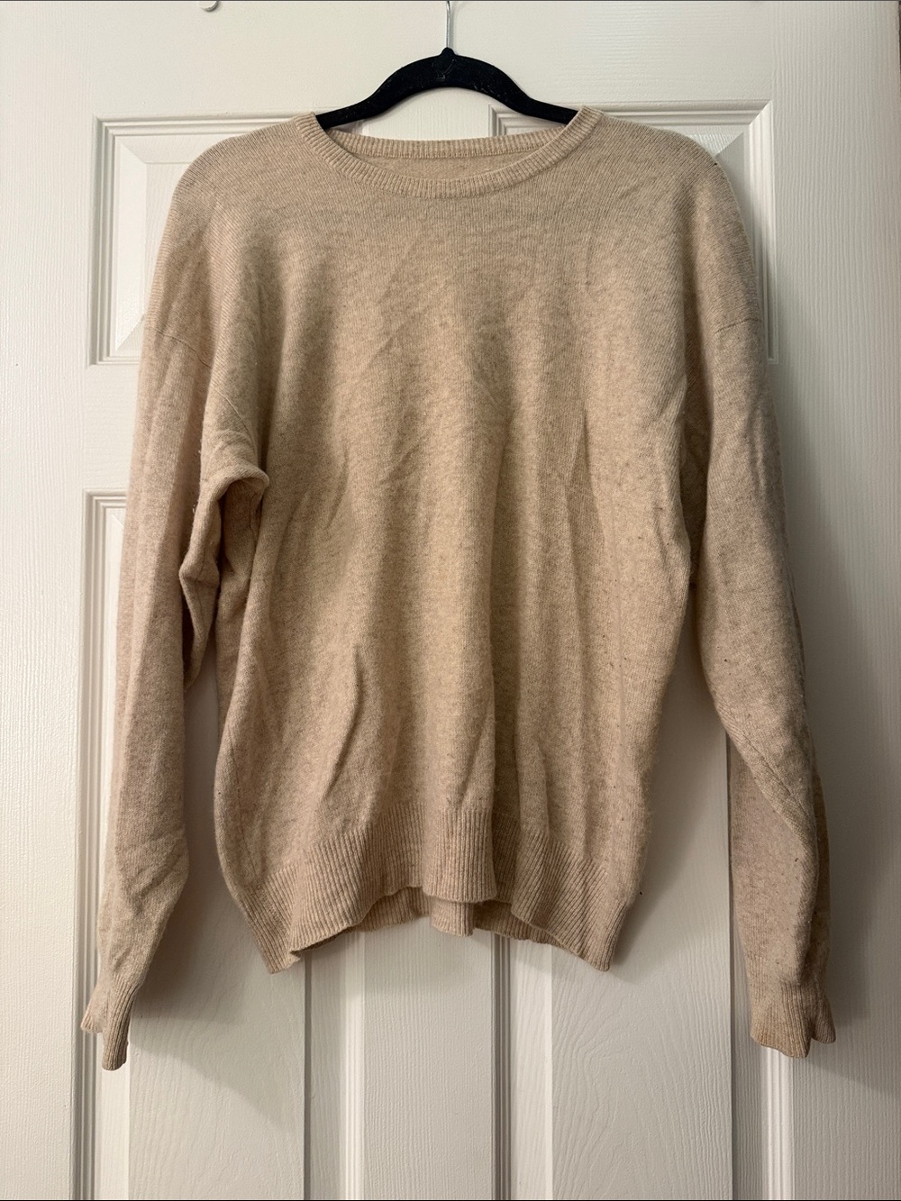 Beige Crewneck Women's Sweater - Classic Knit